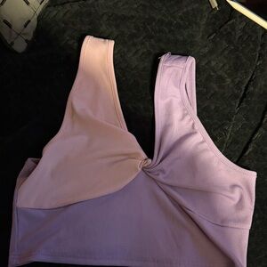 SHEIN Lavender Twist Front Bra